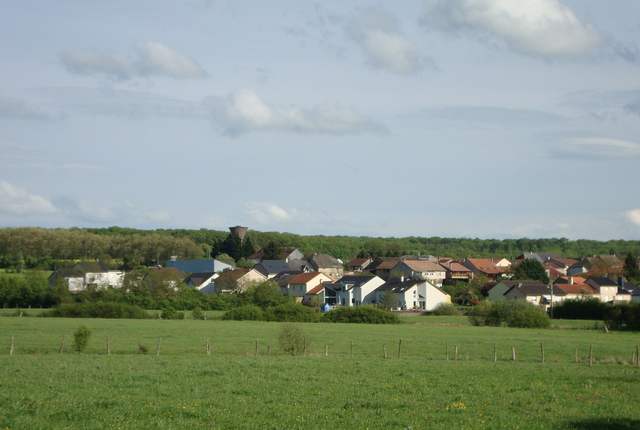 Panorama de Soetrich, quartier de Hettange-Grande, maisons dans la verdure